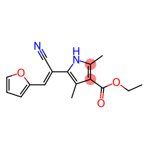 1H-Pyrrole-3-carboxylicacid,5-[1-cyano-2-(2-furanyl)ethenyl]-2,4-dimethyl-,ethylester(9CI)