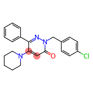 2-(4-CHLOROBENZYL)-6-PHENYL-5-PIPERIDINO-3(2H)-PYRIDAZINONE