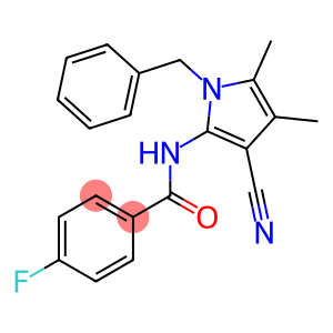 N-(1-BENZYL-3-CYANO-4,5-DIMETHYL-1H-PYRROL-2-YL)-4-FLUOROBENZENECARBOXAMIDE