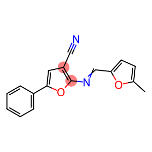 2-([(E)-(5-METHYL-2-FURYL)METHYLIDENE]AMINO)-5-PHENYL-3-FURONITRILE