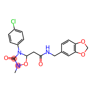 1,2,4-Oxadiazolidine-5-acetamide, N-(1,3-benzodioxol-5-ylmethyl)-4-(4-chlorophenyl)-2-methyl-3-oxo-