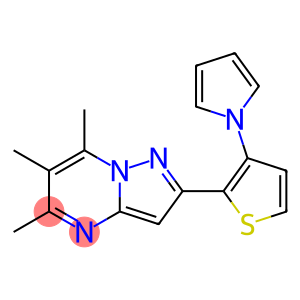 Pyrazolo[1,5-a]pyrimidine, 5,6,7-trimethyl-2-[3-(1H-pyrrol-1-yl)-2-thienyl]-