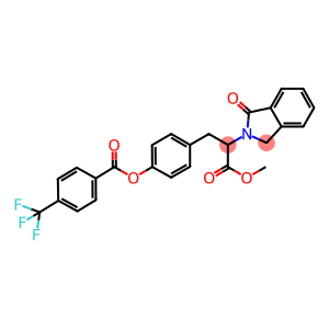 4-[3-METHOXY-3-OXO-2-(1-OXO-1,3-DIHYDRO-2H-ISOINDOL-2-YL)PROPYL]PHENYL 4-(TRIFLUOROMETHYL)BENZENECARBOXYLATE