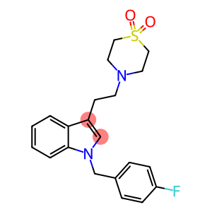 1H-Indole, 3-[2-(1,1-dioxido-4-thiomorpholinyl)ethyl]-1-[(4-fluorophenyl)methyl]-