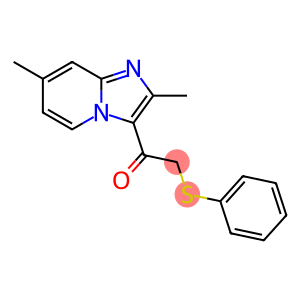 1-(2,7-DIMETHYLIMIDAZO[1,2-A]PYRIDIN-3-YL)-2-(PHENYLSULFANYL)-1-ETHANONE