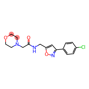 N-([3-(4-CHLOROPHENYL)-5-ISOXAZOLYL]METHYL)-2-MORPHOLINOACETAMIDE