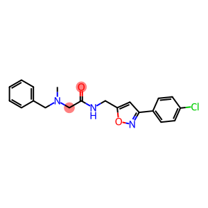 2-[BENZYL(METHYL)AMINO]-N-([3-(4-CHLOROPHENYL)-5-ISOXAZOLYL]METHYL)ACETAMIDE