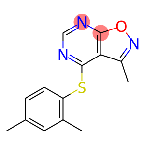 2,4-DIMETHYLPHENYL 3-METHYLISOXAZOLO[5,4-D]PYRIMIDIN-4-YL SULFIDE