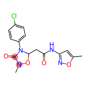 2-[4-(4-chlorophenyl)-2-methyl-3-oxo-1,2,4-oxadiazolidin-5-yl]-N-(5-methyl-1,2-oxazol-3-yl)acetamide