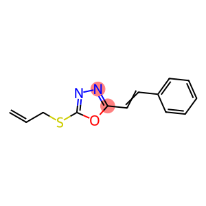 2-(ALLYLSULFANYL)-5-[(E)-2-PHENYLETHENYL]-1,3,4-OXADIAZOLE