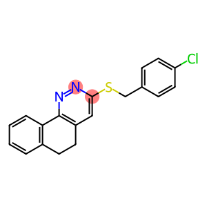 Benzo[h]cinnoline, 3-[[(4-chlorophenyl)methyl]thio]-5,6-dihydro-