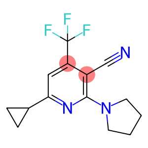 6-CYCLOPROPYL-2-(1-PYRROLIDINYL)-4-(TRIFLUOROMETHYL)NICOTINONITRILE