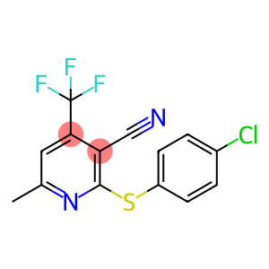 2-[(4-CHLOROPHENYL)SULFANYL]-6-METHYL-4-(TRIFLUOROMETHYL)NICOTINONITRILE