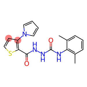 2-Thiophenecarboxylic acid, 3-(1H-pyrrol-1-yl)-, 2-[[(2,6-dimethylphenyl)amino]carbonyl]hydrazide