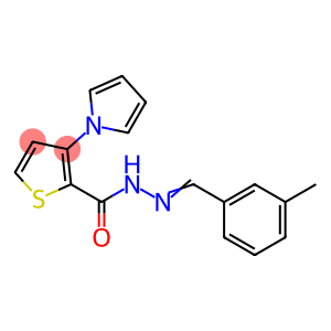 N'-[(Z)-(3-METHYLPHENYL)METHYLIDENE]-3-(1H-PYRROL-1-YL)-2-THIOPHENECARBOHYDRAZIDE