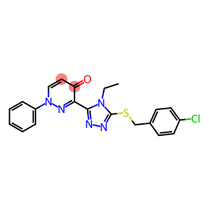 3-(5-[(4-CHLOROBENZYL)SULFANYL]-4-ETHYL-4H-1,2,4-TRIAZOL-3-YL)-1-PHENYL-4(1H)-PYRIDAZINONE