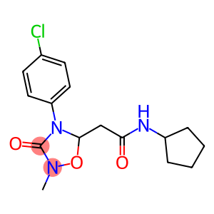 2-[4-(4-CHLOROPHENYL)-2-METHYL-3-OXO-1,2,4-OXADIAZOLAN-5-YL]-N-CYCLOPENTYLACETAMIDE