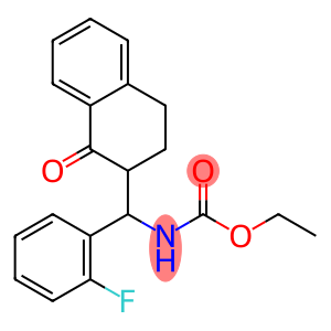 ETHYL N-[(2-FLUOROPHENYL)(1-OXO-1,2,3,4-TETRAHYDRO-2-NAPHTHALENYL)METHYL]CARBAMATE