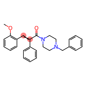 (Z)-1-(4-BENZYLPIPERAZINO)-3-(2-METHOXYPHENYL)-2-PHENYL-2-PROPEN-1-ONE