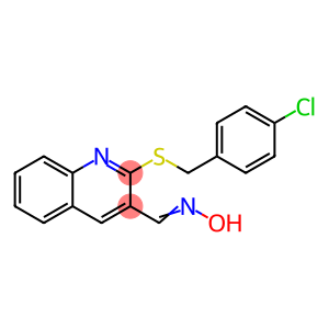 (E)-N-[(2-{[(4-chlorophenyl)methyl]sulfanyl}quinolin-3-yl)methylidene]hydroxylamine