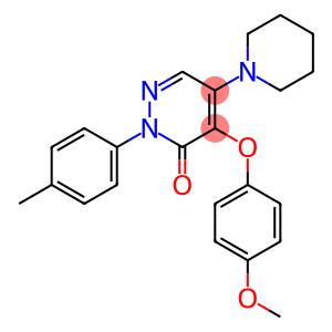 4-(4-METHOXYPHENOXY)-2-(4-METHYLPHENYL)-5-PIPERIDINO-3(2H)-PYRIDAZINONE