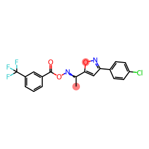 3-(4-CHLOROPHENYL)-5-(([3-(TRIFLUOROMETHYL)BENZOYL]OXY)ETHANIMIDOYL)ISOXAZOLE