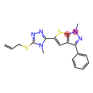 5-[5-(ALLYLSULFANYL)-4-METHYL-4H-1,2,4-TRIAZOL-3-YL]-1-METHYL-3-PHENYL-1H-THIENO[2,3-C]PYRAZOLE