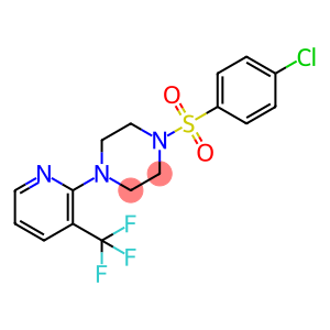 1-[(4-CHLOROPHENYL)SULFONYL]-4-[3-(TRIFLUOROMETHYL)-2-PYRIDINYL]PIPERAZINE