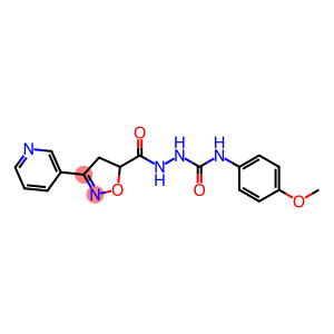 N-(4-METHOXYPHENYL)-2-([3-(3-PYRIDINYL)-4,5-DIHYDRO-5-ISOXAZOLYL]CARBONYL)-1-HYDRAZINECARBOXAMIDE