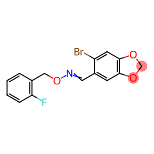 6-BROMO-1,3-BENZODIOXOLE-5-CARBALDEHYDE O-(2-FLUOROBENZYL)OXIME