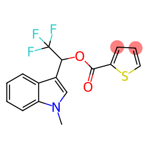 2,2,2-TRIFLUORO-1-(1-METHYL-1H-INDOL-3-YL)ETHYL 2-THIOPHENECARBOXYLATE