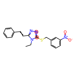 4-ETHYL-3-[(3-NITROBENZYL)SULFANYL]-5-[(E)-2-PHENYLETHENYL]-4H-1,2,4-TRIAZOLE