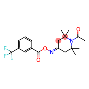 1-[2,2,6,6-TETRAMETHYL-4-(([3-(TRIFLUOROMETHYL)BENZOYL]OXY)IMINO)PIPERIDINO]-1-ETHANONE