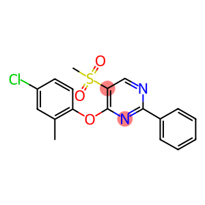 4-(4-CHLORO-2-METHYLPHENOXY)-2-PHENYL-5-PYRIMIDINYL METHYL SULFONE