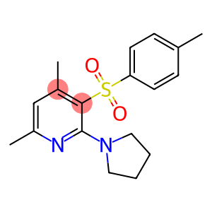 4,6-DIMETHYL-2-(1-PYRROLIDINYL)-3-PYRIDINYL 4-METHYLPHENYL SULFONE