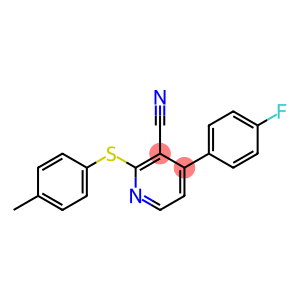 4-(4-FLUOROPHENYL)-2-[(4-METHYLPHENYL)SULFANYL]NICOTINONITRILE