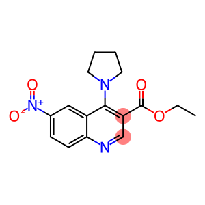 ETHYL 6-NITRO-4-(1-PYRROLIDINYL)-3-QUINOLINECARBOXYLATE