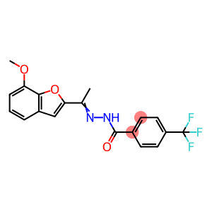 N'-[(E)-1-(7-METHOXY-1-BENZOFURAN-2-YL)ETHYLIDENE]-4-(TRIFLUOROMETHYL)BENZENECARBOHYDRAZIDE