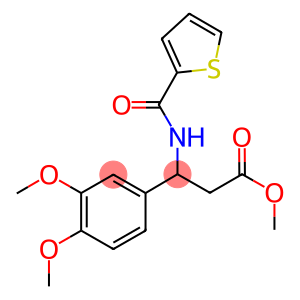 METHYL 3-(3,4-DIMETHOXYPHENYL)-3-[(2-THIENYLCARBONYL)AMINO]PROPANOATE