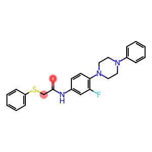 N-[3-fluoro-4-(4-phenylpiperazin-1-yl)phenyl]-2-(phenylsulfanyl)acetamide