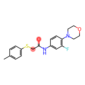 N-(3-FLUORO-4-MORPHOLINOPHENYL)-2-[(4-METHYLPHENYL)SULFANYL]ACETAMIDE