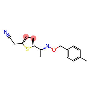 2-{5-[(1E)-1-{[(4-methylphenyl)methoxy]imino}ethyl]thiophen-2-yl}acetonitrile