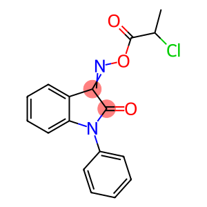 1H-Indole-2,3-dione, 1-phenyl-, 3-[O-(2-chloro-1-oxopropyl)oxime]