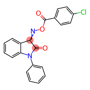 [(3Z)-2-oxo-1-phenyl-2,3-dihydro-1H-indol-3-ylidene]amino 4-chlorobenzoate