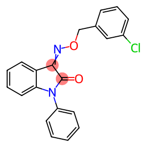 1-PHENYL-1H-INDOLE-2,3-DIONE 3-[O-(3-CHLOROBENZYL)OXIME]
