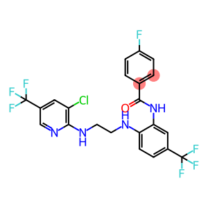 N-[2-[(2-([3-CHLORO-5-(TRIFLUOROMETHYL)-2-PYRIDINYL]AMINO)ETHYL)AMINO]-5-(TRIFLUOROMETHYL)PHENYL]-4-FLUOROBENZENECARBOXAMIDE
