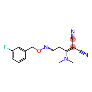 2-(1-(DIMETHYLAMINO)-3-([(3-FLUOROBENZYL)OXY]IMINO)PROPYLIDENE)MALONONITRILE