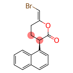 6E-(BROMOMETHYLENE)TETRAHYDRO-3R-(1-NAPHTHALENYL)-2H-PYRAN-2-ONE