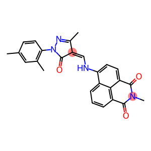 6-({[1-(2,4-dimethylphenyl)-3-methyl-5-oxo-1,5-dihydro-4H-pyrazol-4-ylidene]methyl}amino)-2-methyl-1H-benzo[de]isoquinoline-1,3(2H)-dione