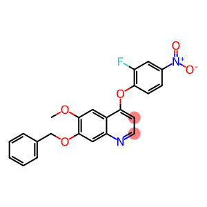 Quinoline, 4-(2-fluoro-4-nitrophenoxy)-6-methoxy-7-(phenylmethoxy)-